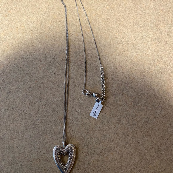 Brighton ANDALUZ Convertible Silver Heart Necklace With Crystal Rhinestones NWT - Picture 8 of 10
